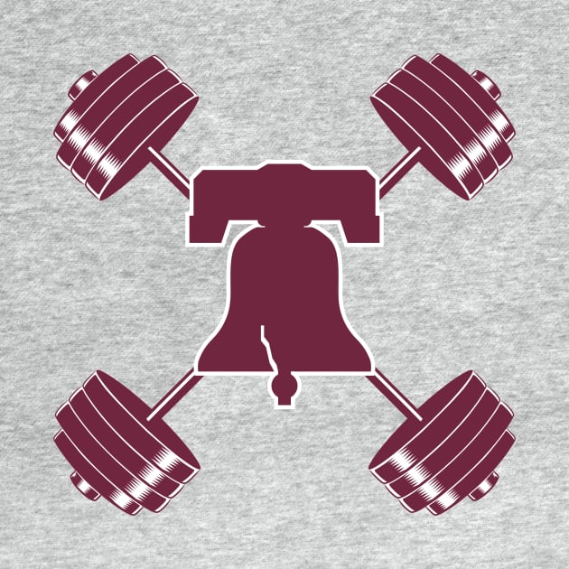 Phillies Phightins Barbell Maroon Gym by ShirtsVsSkins